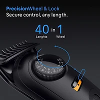 All-in-One Series 7 Trimmer Kit, 40 Lengths, Lifetime Sharp Metal Blade, AIO 7530, Matte Black