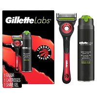 Rasoir pour hommes sous licence officielle des Raptors, 1 manche, 1 cartouche de rechange, 1 gel à raser
