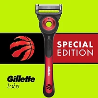 Rasoir pour hommes sous licence officielle des Raptors, 1 manche, 1 cartouche de rechange, 1 gel à raser