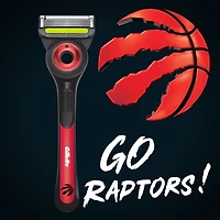 Rasoir pour hommes sous licence officielle des Raptors, 1 manche, 1 cartouche de rechange, 1 gel à raser