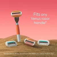 Manche de rasoir GlisseConfort Crépuscule à Miami, 3 cartouches, 1 crochet pour la douche, gel à raser Sensible, 198 g (7 oz), cadeaux des Fêtes pour femmes