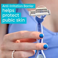 Pubic Hair & Skin Women's Disposable Razors, 4ct