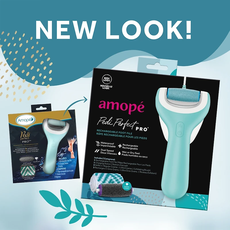 Râpe rechargeable pour les pieds Amopé Pedi Perfect Pro