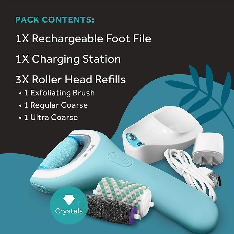 Amope® Pedi Perfect™ Pro Rechargeable Foot File