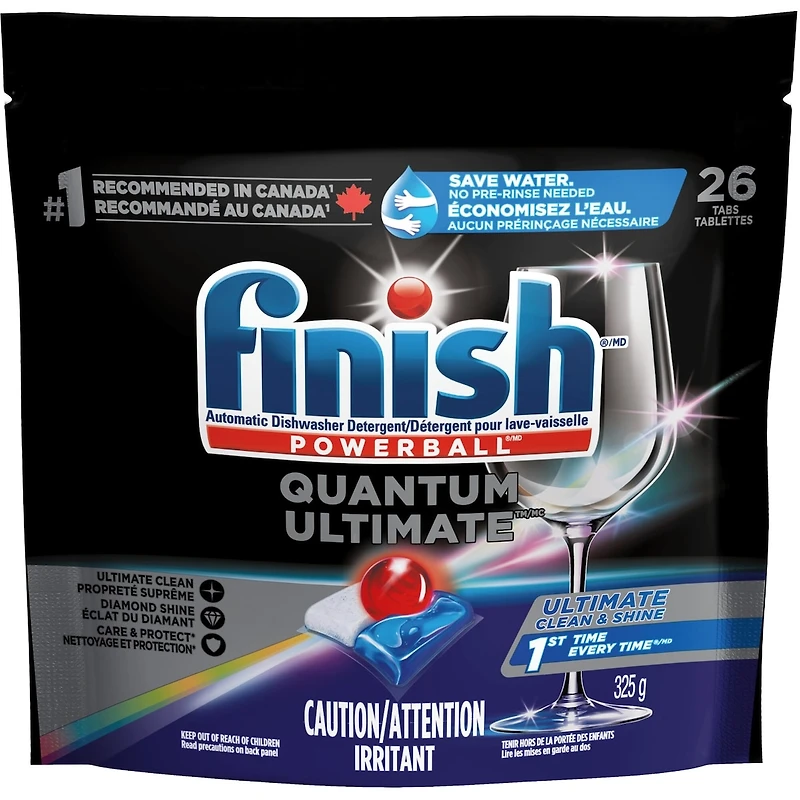 Finish Détergent Pour Lave-Vaisselle, Quantum Ultimate, Fresh, 26 Comprimés