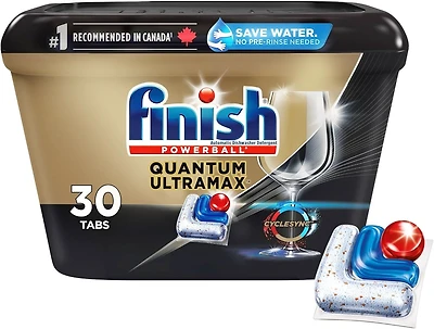 Finish Quantum Ultramax Dishwasher Detergent Tabs, 30 Count