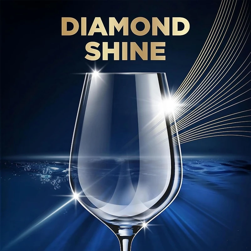 Finish Quantum UltraMax Lot de pastilles de détergent pour lave-vaisselle Diamond Shine, élimine les taches brûlées et séchées pendant 24 heures, pas de pré-rinçage nécessaire