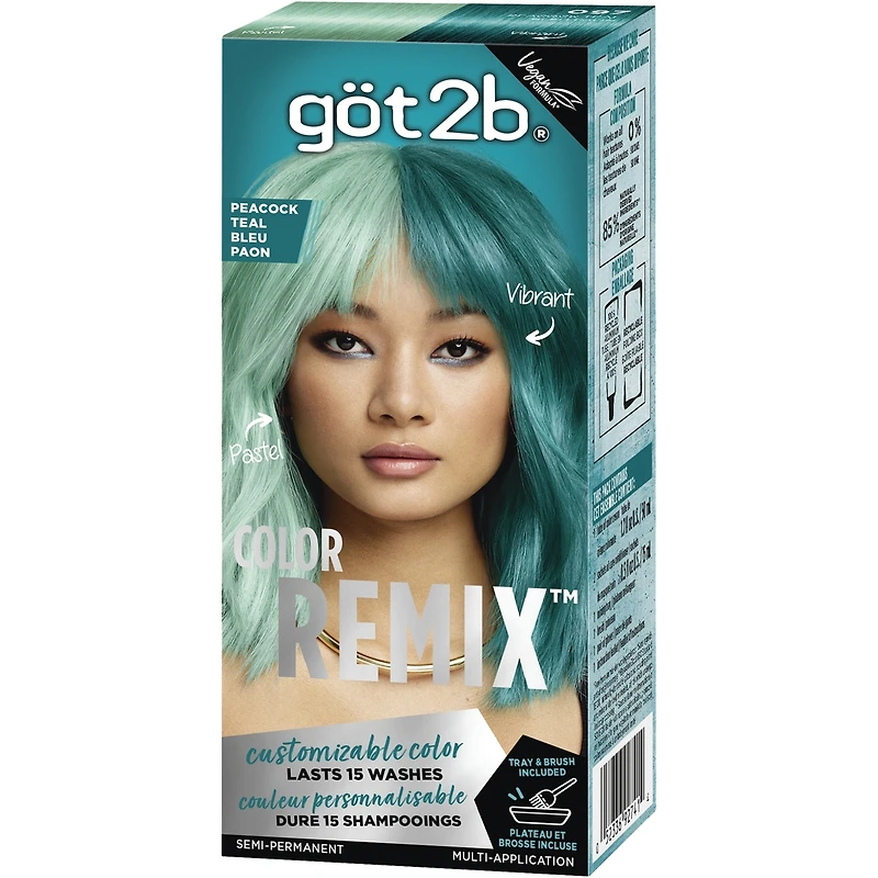 Color RemixTM, Customizable Semi-Permanent Hair Color, Shocking Pink