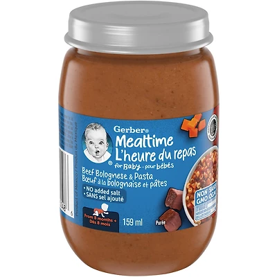 Mealtime Purée Beef Bolognese And Pasta Jar