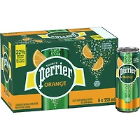 Orange Carbonated Natural Spring Water, No Calories, No Sweeteners, No Sodium, Can