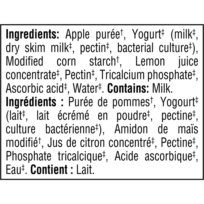 Purée Pomme et yogourt, pour bébés