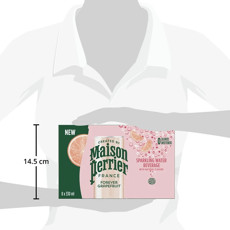Forever Grapefruit, Sparkling Water Beverage, Natural Grapefruit Flavour, No Calories, No Sweeteners, No Sodium