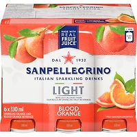 Léger Orange sanguine, boisson pétillante aux fruits
