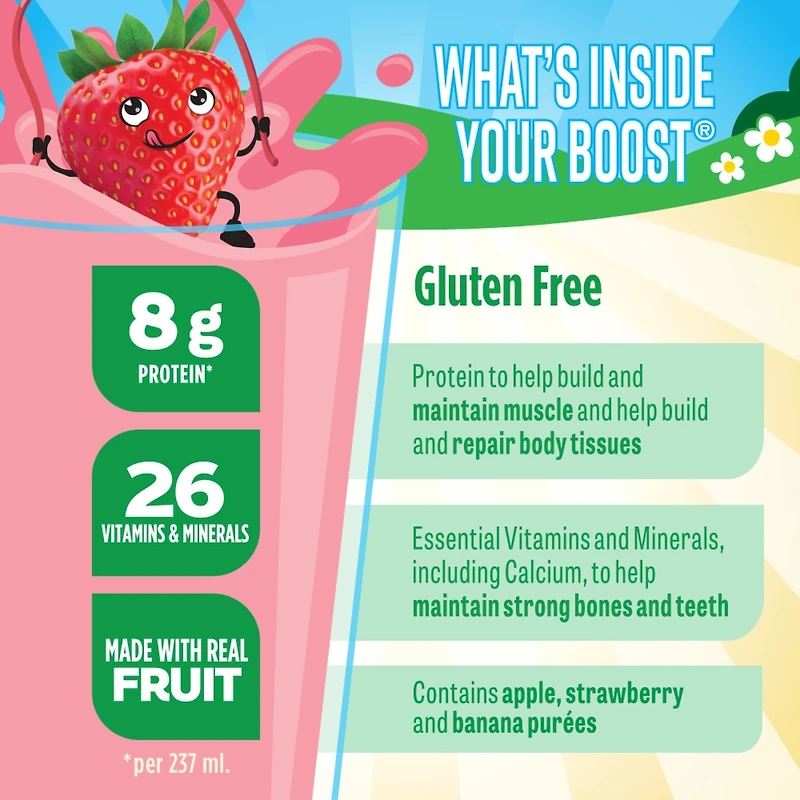 BOOST enfants Essentiels Fraise et banane