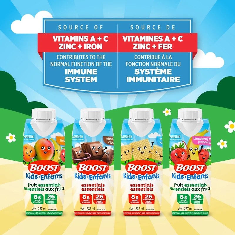 BOOST enfants Essentiels Fraise et banane