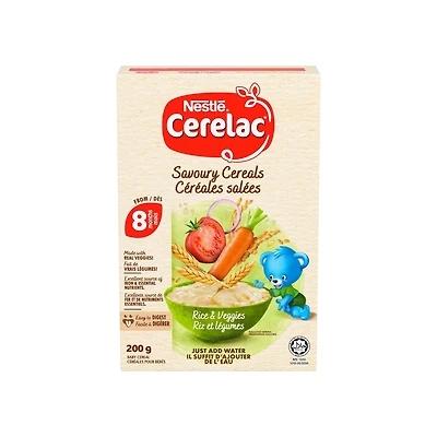 Cerelac Céréales salées Riz et légumes, 8 mois et plus