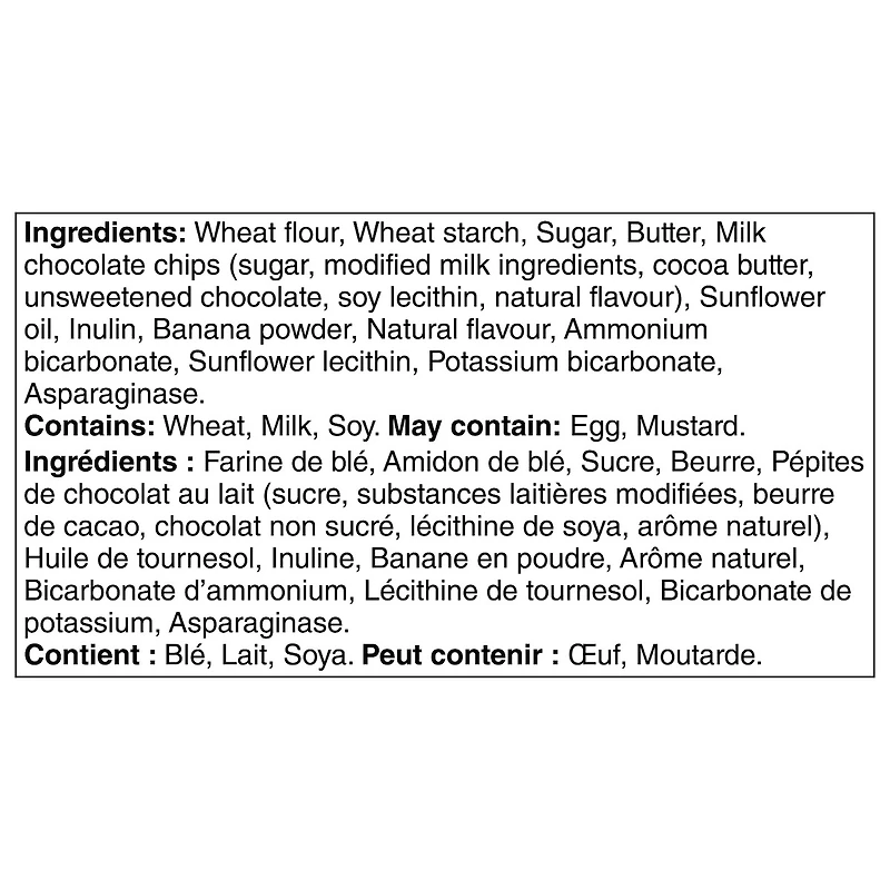 Biscuits Banane et pépites de chocolat