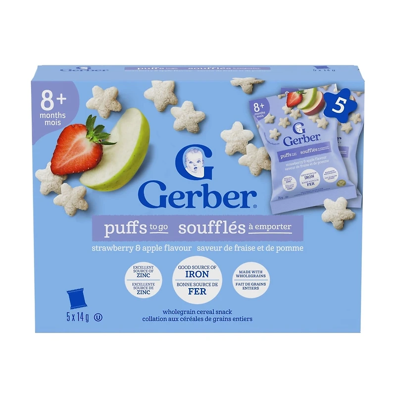 Soufflés, fraise et pomme, dès 8 mois