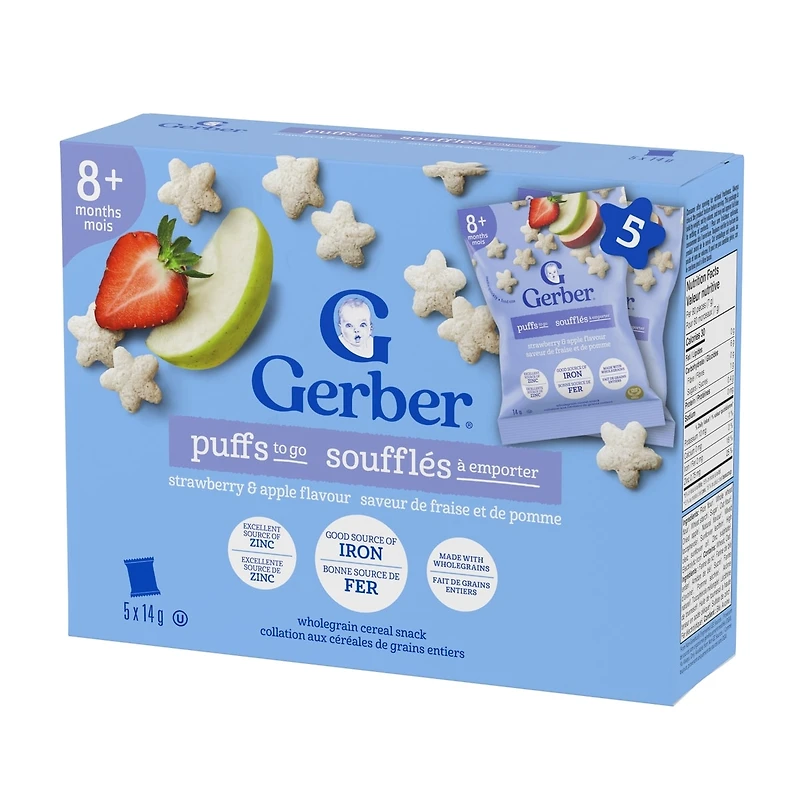 Soufflés, fraise et pomme, dès 8 mois