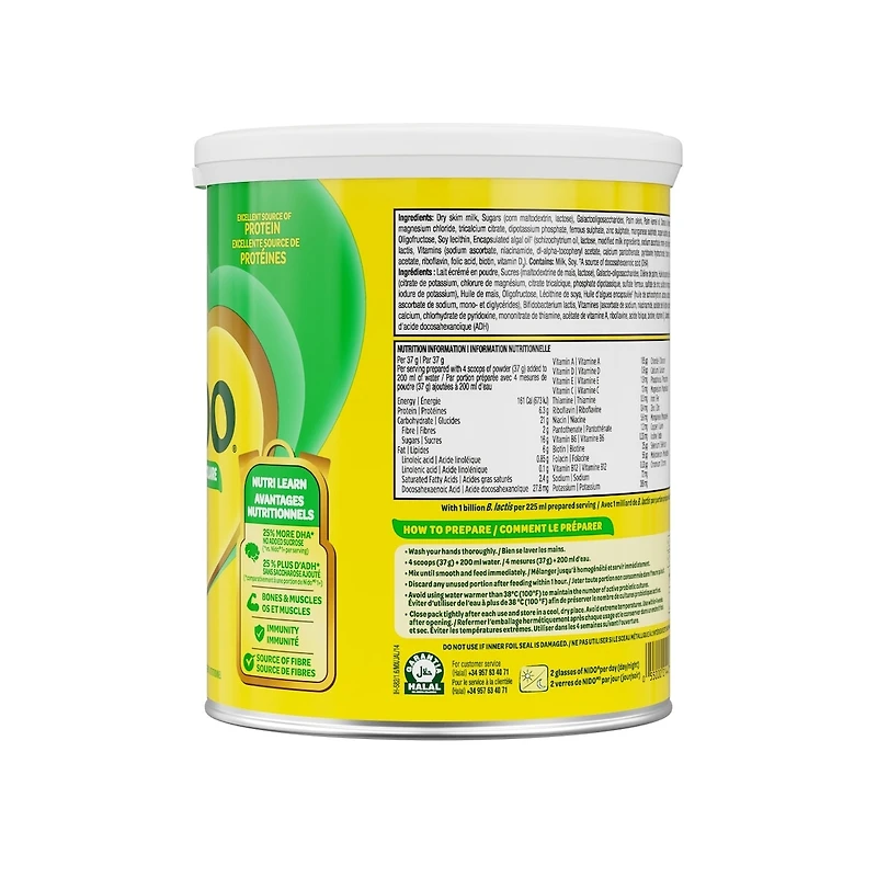 3+, supplément nutritionnel, 3 ans et plus