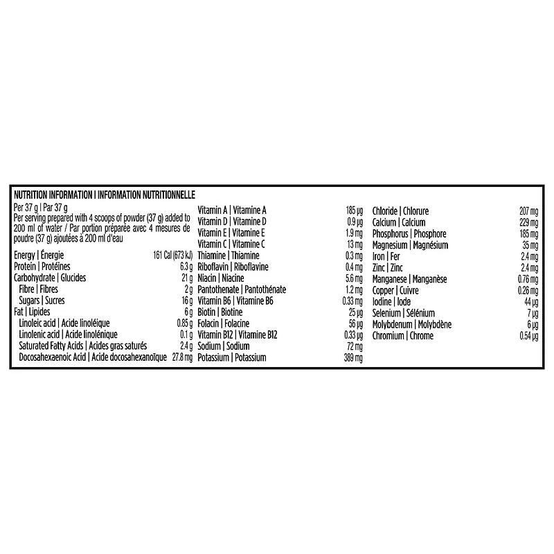 3+, supplément nutritionnel, 3 ans et plus
