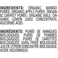Purée Biolog. Mangue Pomme Carotte Chou Frisé Alim. Bébé
