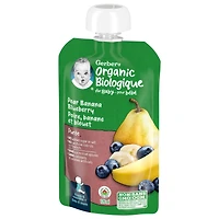 Purée Biologique Poire Banane Bleuet Aliment pour Bébé