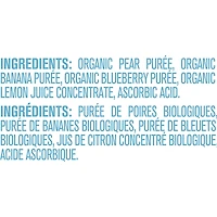 Purée Biologique Poire Banane Bleuet Aliment pour Bébé