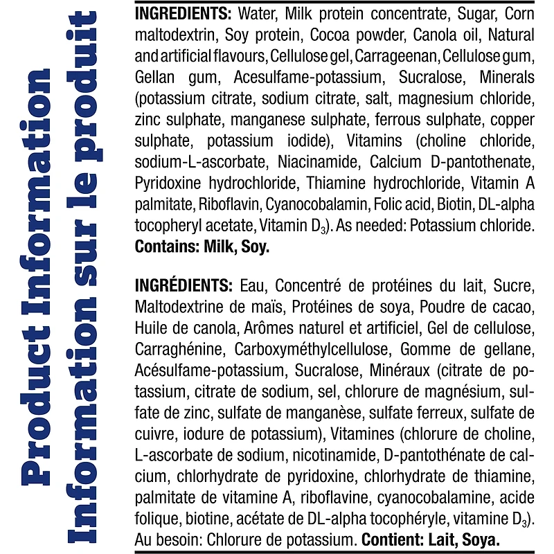 Ensure Hyperprotéiné 16 g de protéines, supplément nutritionnel prêt à boire, chocolat, 6 x 235 mL