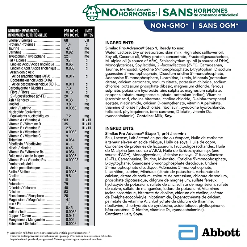 Similac Pro-Advance® Step 1, Ready-to-Feed, 16x235mL