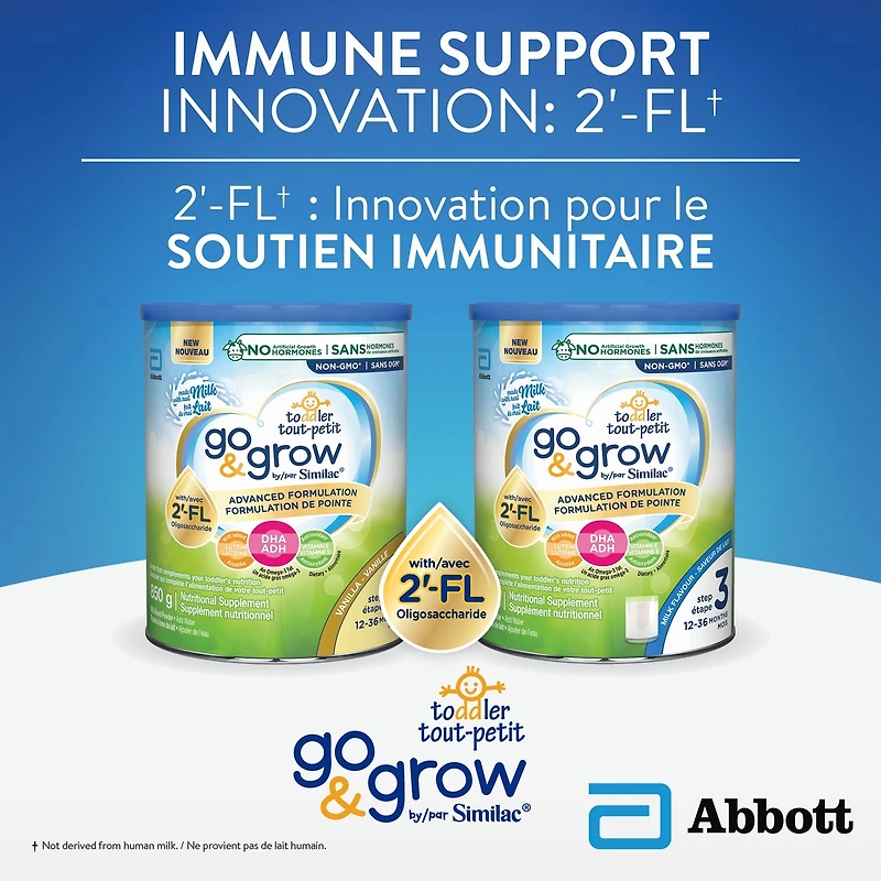 Go & Grow Step 3 Toddler Drink with 2'-FL. Immune Support Innovation: 2'-FL, Powder, 12-36 Months