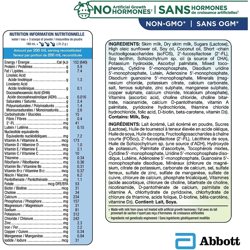 Go & Grow Step 3 Toddler Drink with 2'-FL. Immune Support Innovation: 2'-FL, Powder, 12-36 Months, Milk Flavour