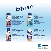 Ensure Régulier, Supplément Nutritionnel, Alimentation Pour Rester Actif Et Plein d'Énergie, Chocolat Blanc Et Framboise, 6 Bouteilles De 235 mL