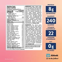 Ensure Clear, Clear Liquid Nutrition Drink, Refreshing Fruit Flavoured Nutrional Supplement, Mixed Berry, 6 x 237-mL Bottles