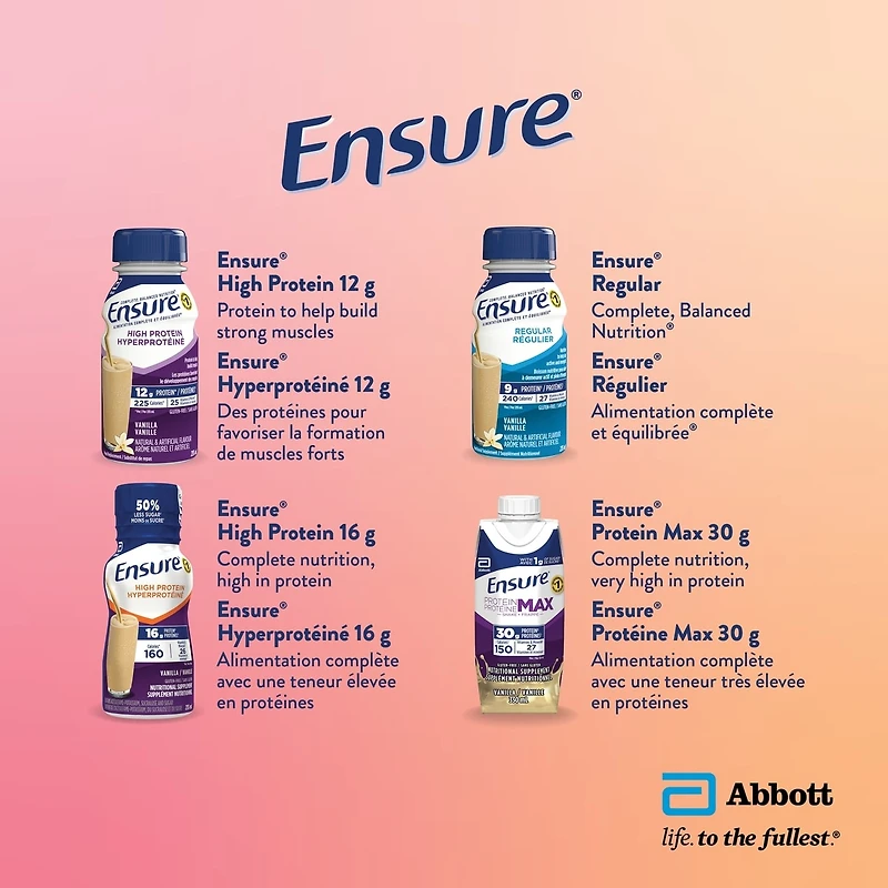 Ensure Clear, Clear Liquid Nutrition Drink, Refreshing Fruit Flavoured Nutrional Supplement, Mixed Berry, 6 x 237-mL Bottles