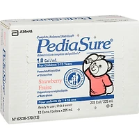 PediaSure®, Formulated Liquid Diet, Strawberry, 12 count, 2820 mL