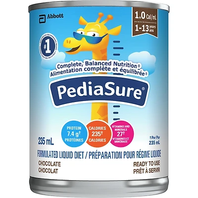 PediaSure®, préparation pour régime liquide, chocolat, 12/caisse, 2820 mL