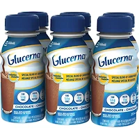 Boisson nutritive Glucerna®, substitut de repas, alimentation complète et équilibrée pour les personnes diabétiques, chocolat, 6 x 237 mL