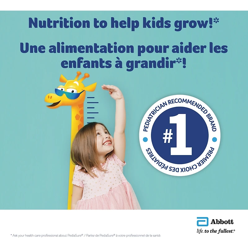 PediaSure Complete®, supplément nutritionnel, 4 x 235 mL, chocolat - boisson nutritive pour enfants, source d'ADH et de vitamines, favorise le gain de poids lorsqu’il est pris 2 fois par jour