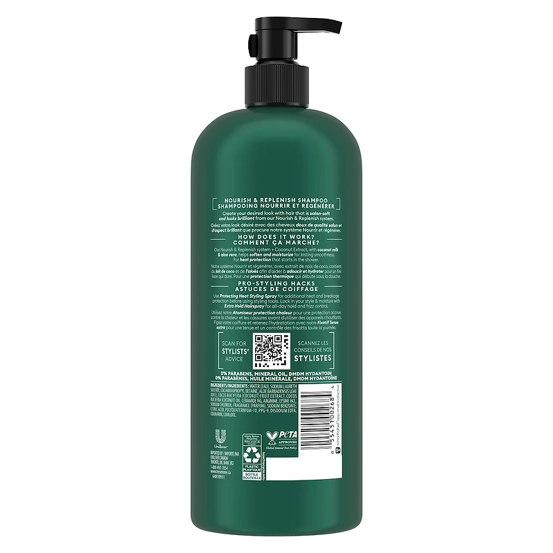 Shampooing Nourrir et Régénérer pour cheveux secs TRESemmé Botanique + Extrait de Noix de Coco avec Technologie Pro Style™