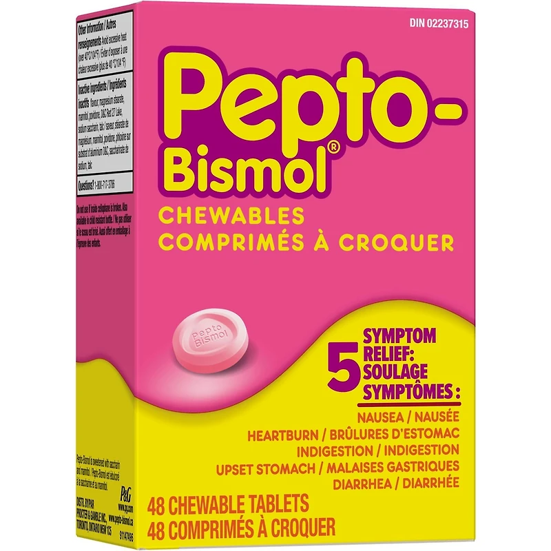 Comprimés à croquer pour soulager la nausée, les brûlures d’estomac, l’indigestion, 48 u