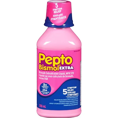 Original Extra Strength Liquid for Nausea, Heartburn, Indigestion, Upset Stomach, Diarrhea 350mL