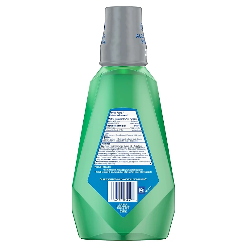 Crest Pro-Health Multi-Protection Alcohol Free Mouthwash, Cool Wintergreen, 1 L