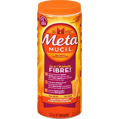 3 in 1 MultiHealth Fibre! Fiber Supplement Powder, Orange