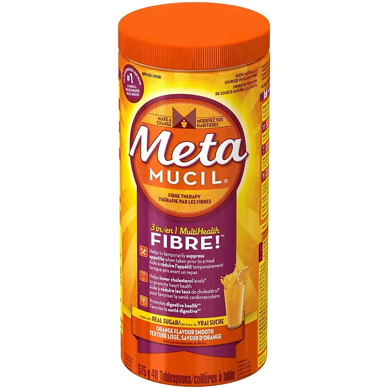 3 in 1 MultiHealth Fibre! Fiber Supplement Powder, Orange