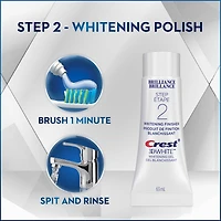 Crest 3D White Brilliance + Whitening Two-step Toothpaste, 85 mL and 63 mL Tubes