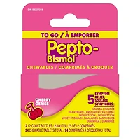 Cherry Chewables for Nausea, Heartburn, Indigestion, Upset Stomach, & Diarrhea Relief 24 ct