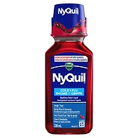 NyQuil Cold & Flu Nighttime Relief Liquid, Soothing Cherry, 236 mL