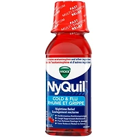 Liquide NyQuil Rhume et grippe Soulagement nocturne, Cerise apaisante, 236 mL