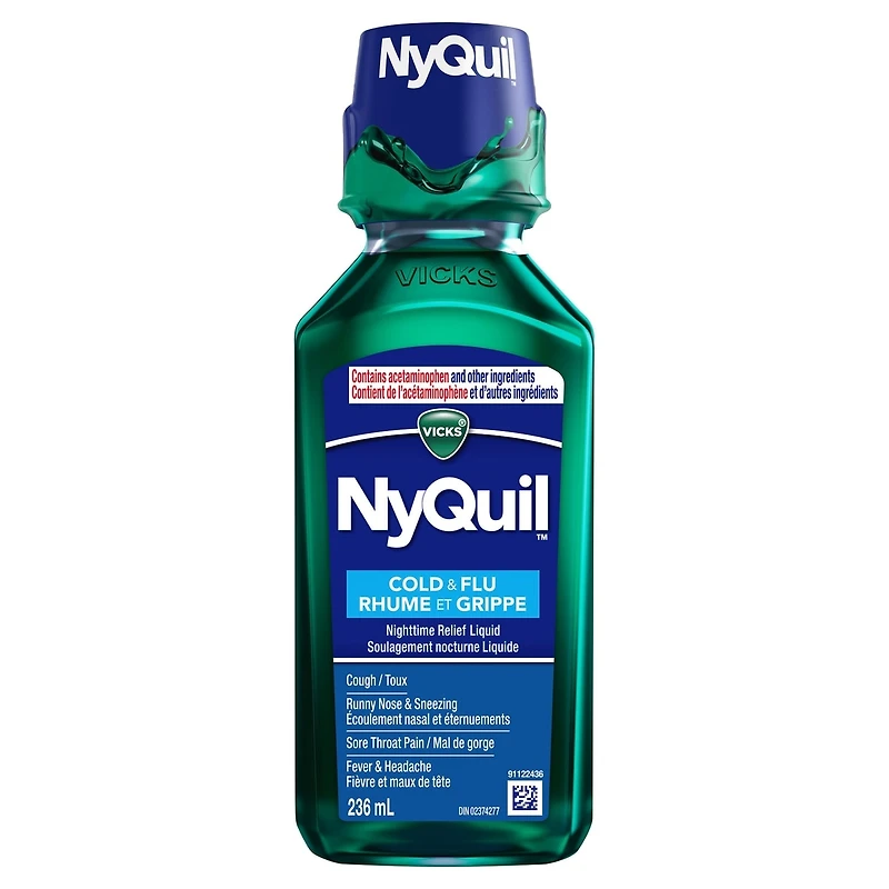 NyQuil Cold & Flu Nighttime Relief Liquid, Original